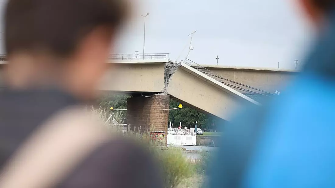 Einsturz der Carolabrücke am 11.09.2024 - Bild: über dts Nachrichtenagentur
