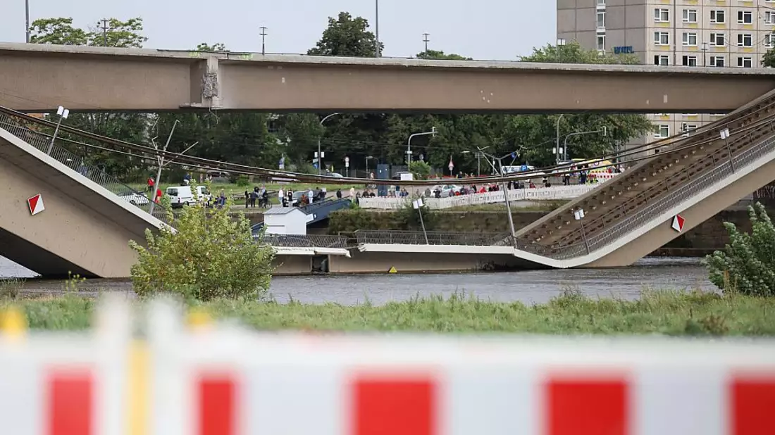 Einsturz der Carolabrücke am 11.09.2024 - Bild: über dts Nachrichtenagentur