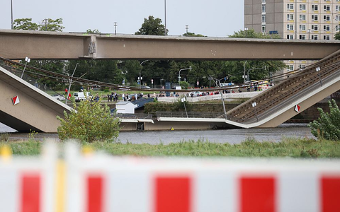 Einsturz der Carolabrücke am 11.09.2024 - Foto: über dts Nachrichtenagentur