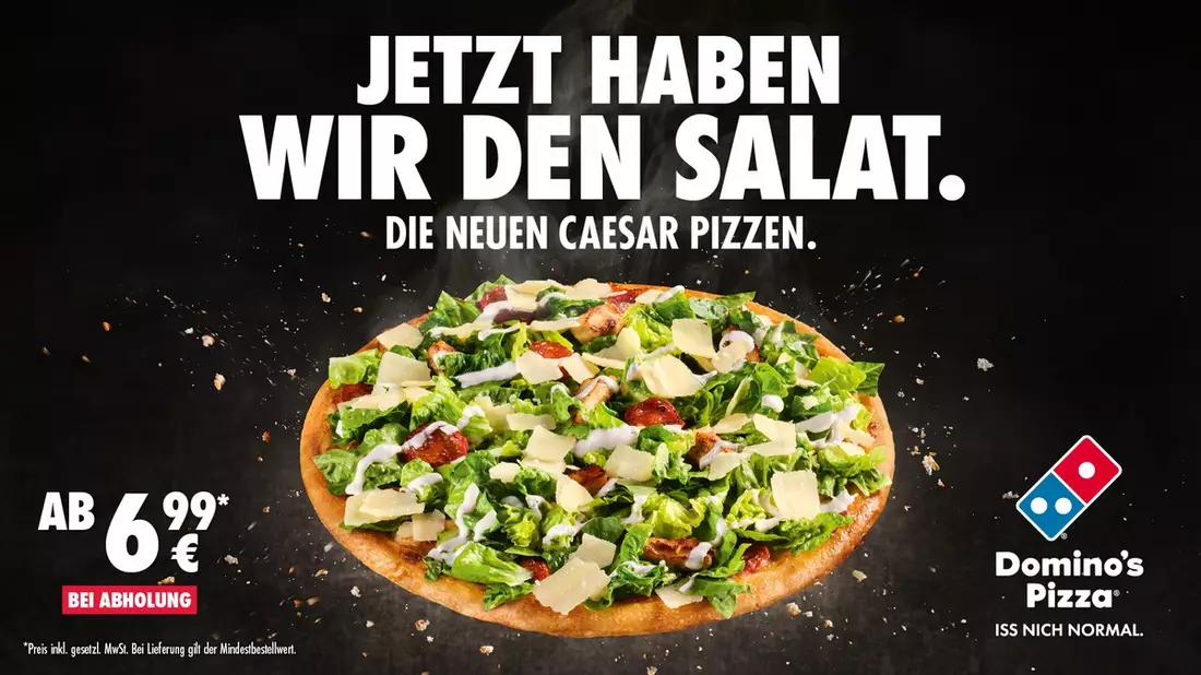 100 Jahre Caesar Salad - Domino's feiert mit der neuen Caesar Pizza - Bild: presseportal.de