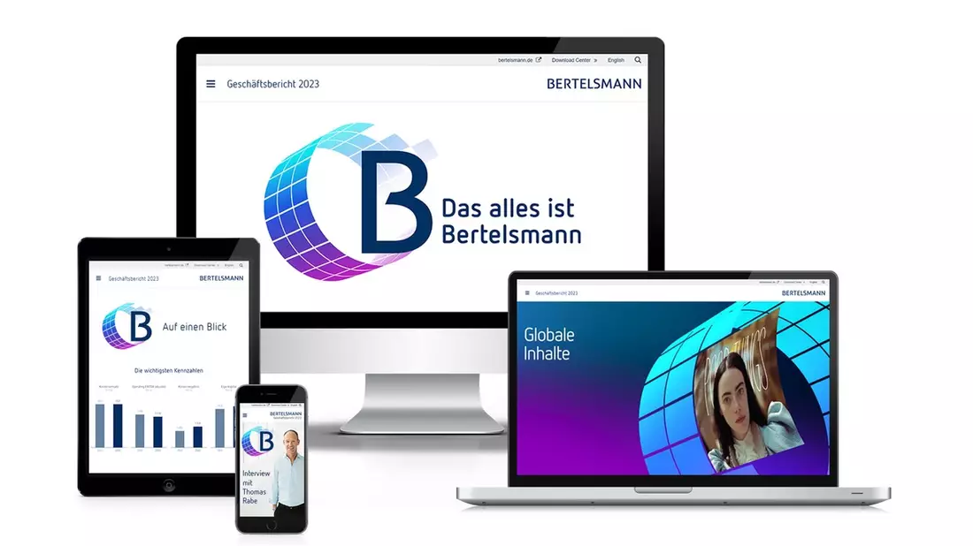 Bertelsmann-Geschäftsbericht 2023 mit Platin ausgezeichnet - Bild: presseportal.de