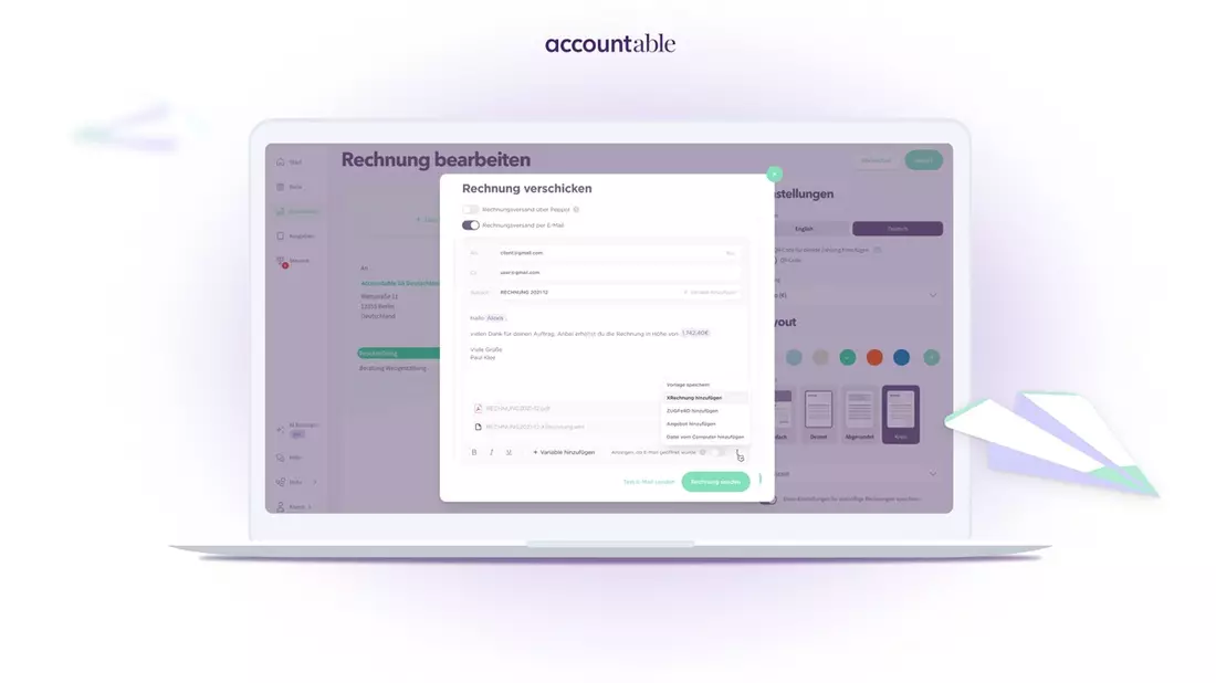 Einführung der E-Rechnung ab Januar 2025 für Selbstständige: Steuer-App Accountable ermöglicht kostenfreie Rechnungserstellung - Bild: presseportal.de