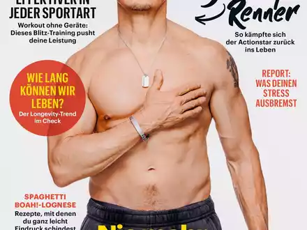 Marvel-Star Jeremy Renner bei Men's Health: / Ich werde nie wieder einen schlechten Tag haben! - Foto: presseportal.de