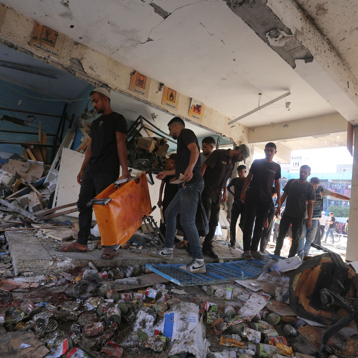 Die ehemalige Schule, die bombardiert wurde - Foto: Omar Ashtawy/APA Images via ZUMA Press Wire/dpa