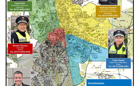 POL-LG: ++ Team der Lüneburger KontaktbeamtInnen komplett - Vorstellung der KontaktbeamtInnen (KoB) in der Hansestadt Lüneburg ++ - Foto: presseportal.de