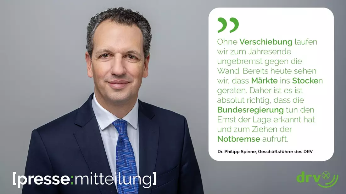 DRV unterstützt Forderung nach einer Verschiebung des Anwendungsstarts für die EUDR I Ohne Verschiebung laufen wir gegen die Wand - Bild: presseportal.de
