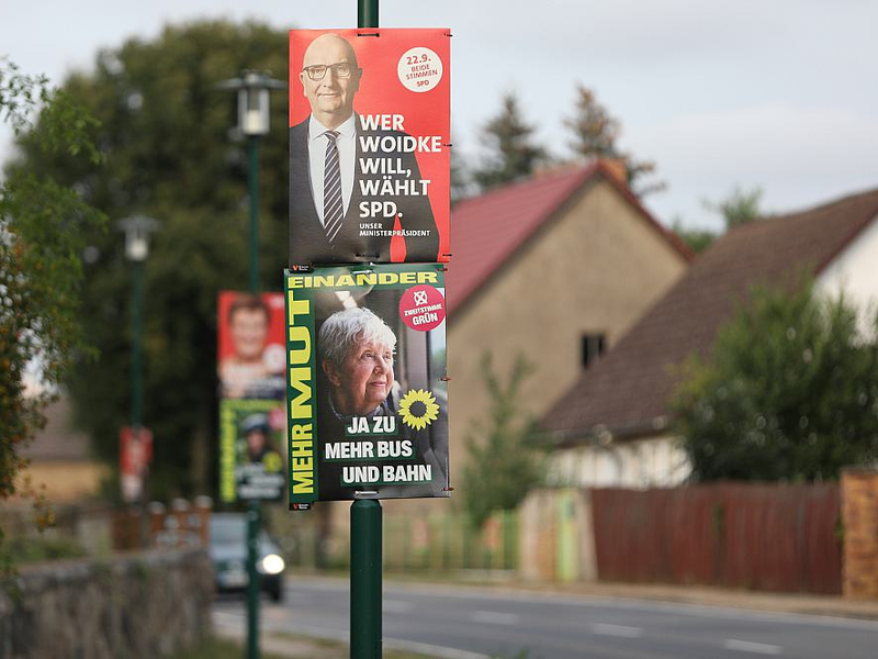 Wahlplakate von SPD und Grünen zur Landtagswahl in Brandenburg (Archiv) - Foto: über dts Nachrichtenagentur