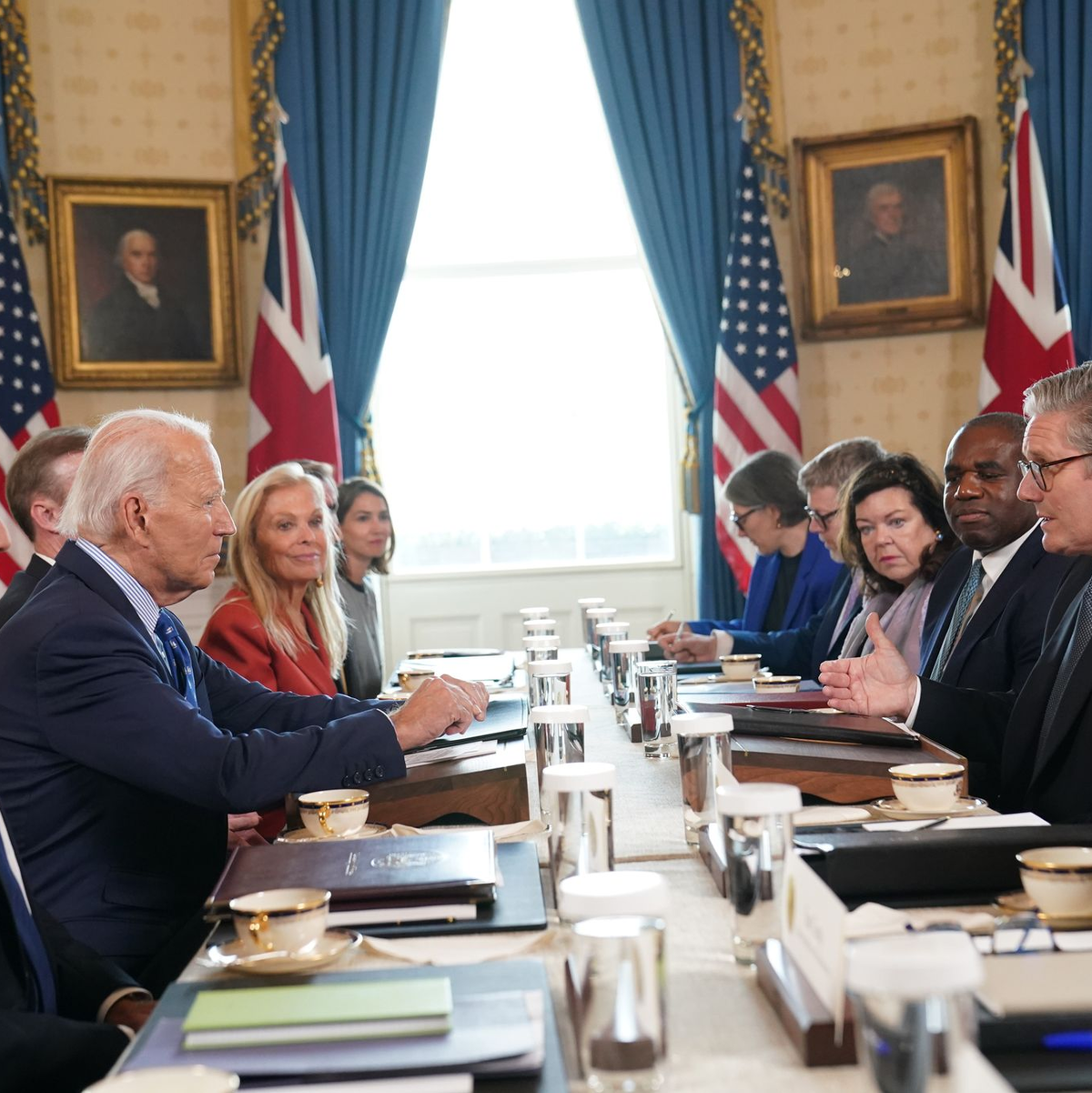 Nach dem Treffen von Biden und Starmer blieb eine Ankündigung zum Gebrauch weitreichender Waffen vorerst aus.  - Foto: Stefan Rousseau/PA Wire/dpa