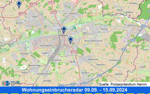 POL-HAM: Wohnungseinbruchsradar Hamm für die Woche vom 9. September bis 15. September - Foto: presseportal.de