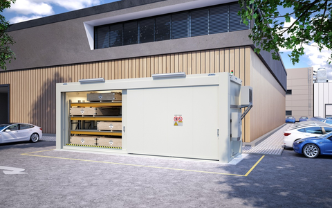 Große Akkus - größter Schutz: DENIOS stellt neues Lagersystem vor - Foto: presseportal.de