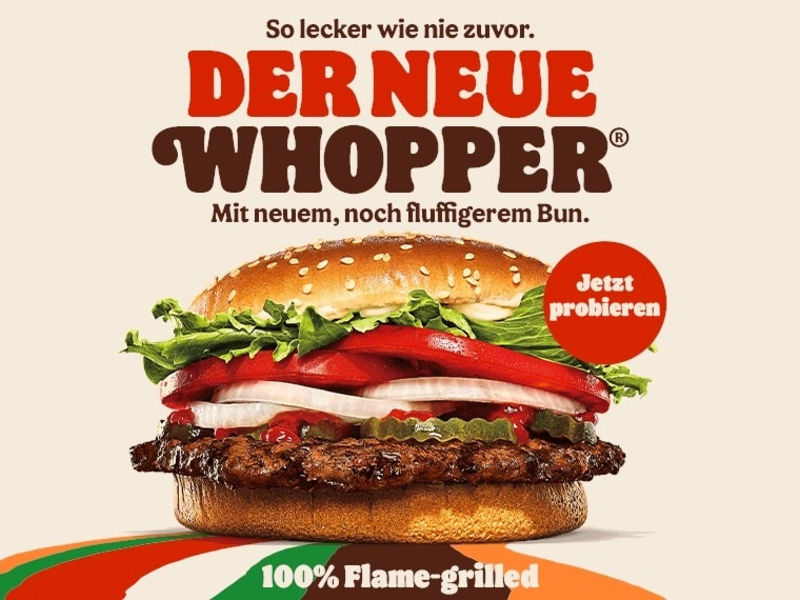 BURGER KING® FEIERT 70. GEBURTSTAG MIT IKONISCHEM WHOPPER® - Foto: presseportal.de