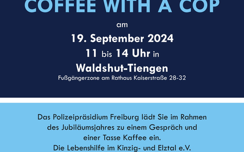 POL-FR: Waldshut-Tiengen: 10 Jahre Polizeipräsidium Freiburg - Einladung zum Coffee with a cop - Foto: presseportal.de