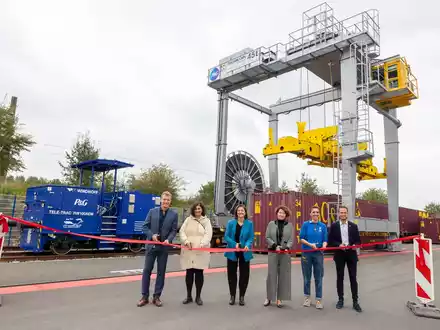 Eröffnung des Kombiverkehrsterminals bei P&G in Crailsheim - Foto: presseportal.de