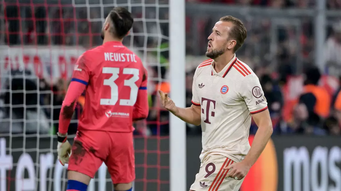 Mann des Abends in der Allianz Arena: Harry Kane. - Bild: Peter Kneffel/dpa
