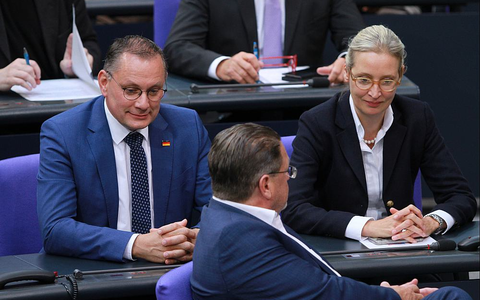 Tino Chrupalla, Stephan Brandner und Alice Weidel (Archiv) - Foto: über dts Nachrichtenagentur