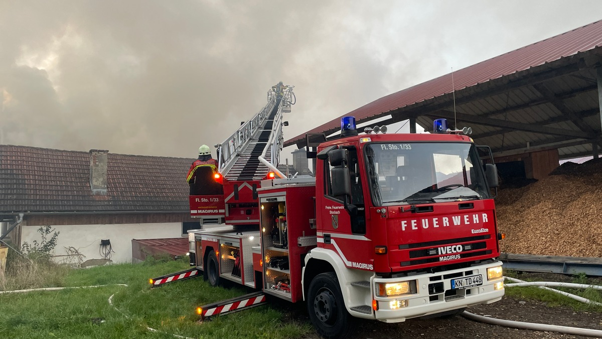 KFV Bodenseekreis: Feuerwehr löscht Großbrand - Foto: presseportal.de