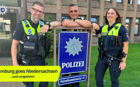 POL-STD: Über den Tellerrand gucken - Polizeibeamte aus Hamburg und Buxtehude im Tausch - Foto: presseportal.de
