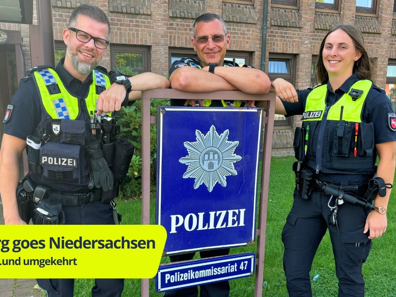 POL-STD: Über den Tellerrand gucken - Polizeibeamte aus Hamburg und Buxtehude im Tausch - Foto: presseportal.de