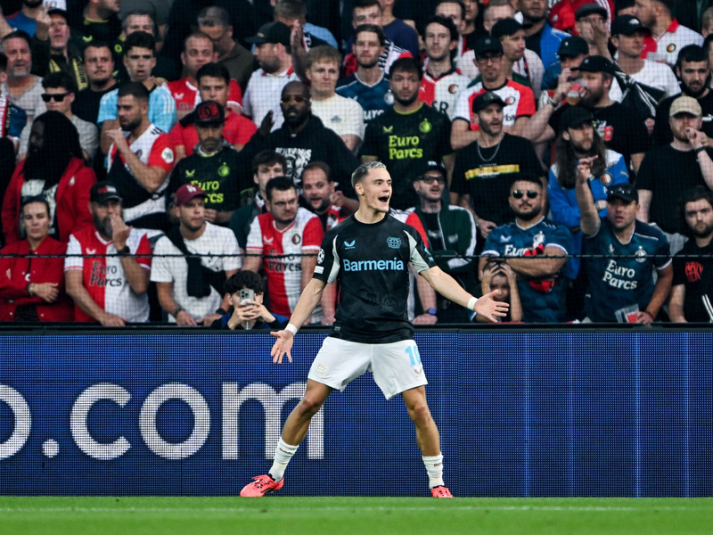 Überragender Champions-League-Einstand für Florian Wirtz. - Foto: Federico Gambarini/dpa