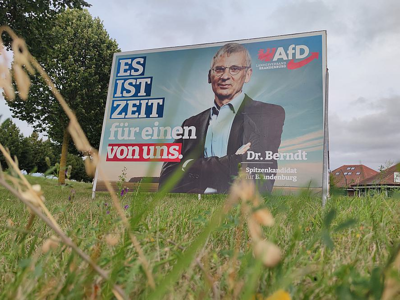 AfD-Wahlplakat mit Hans-Christoph Berndt zur Landtagswahl in Brandenburg (Archiv) - Foto: über dts Nachrichtenagentur