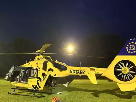 POL-PDLD: Zwei verletzte Motorradfahrer im Wellbachtal, Rettungshubschrauber im Einsatz - Foto: presseportal.de