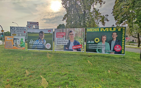 Wahlplakate zur Landtagswahl in Brandenburg (Archiv) - Foto: über dts Nachrichtenagentur