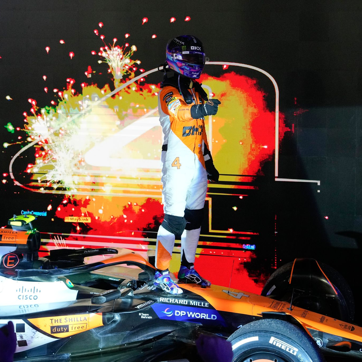 Lando Norris hat den Großen Preis von Singapur gewonnen. - Foto: Vincent Thian/AP