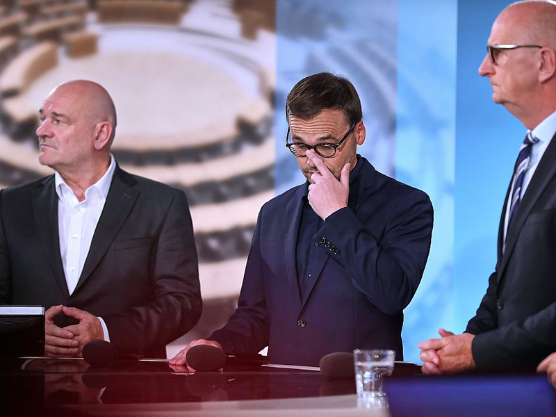 Robert Crumbach, Jan Redmann, Dietmar Woidke am 22.09.2024 - Foto: über dts Nachrichtenagentur