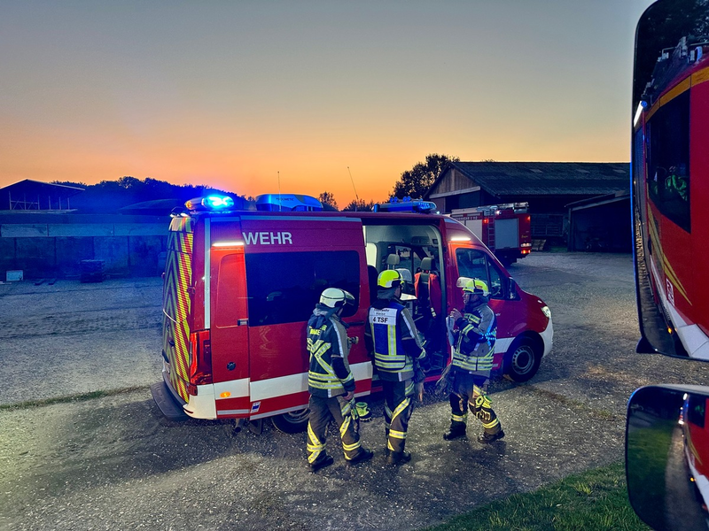FW Hünxe: Zwei Verletzte nach Defekt an Biogasanlage - Großübung im Dreiländereck - Foto: presseportal.de