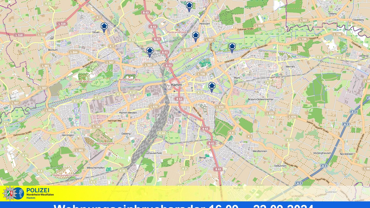POL-HAM: Wohnungseinbruchsradar Hamm für die Woche vom 16. September bis 22. September - Foto: presseportal.de