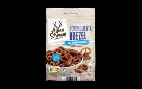 ALPEN SCHMAUS - Schokolierte Brezel, 140 Gramm - Foto: presseportal.de