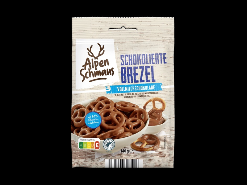 ALPEN SCHMAUS - Schokolierte Brezel, 140 Gramm - Foto: presseportal.de