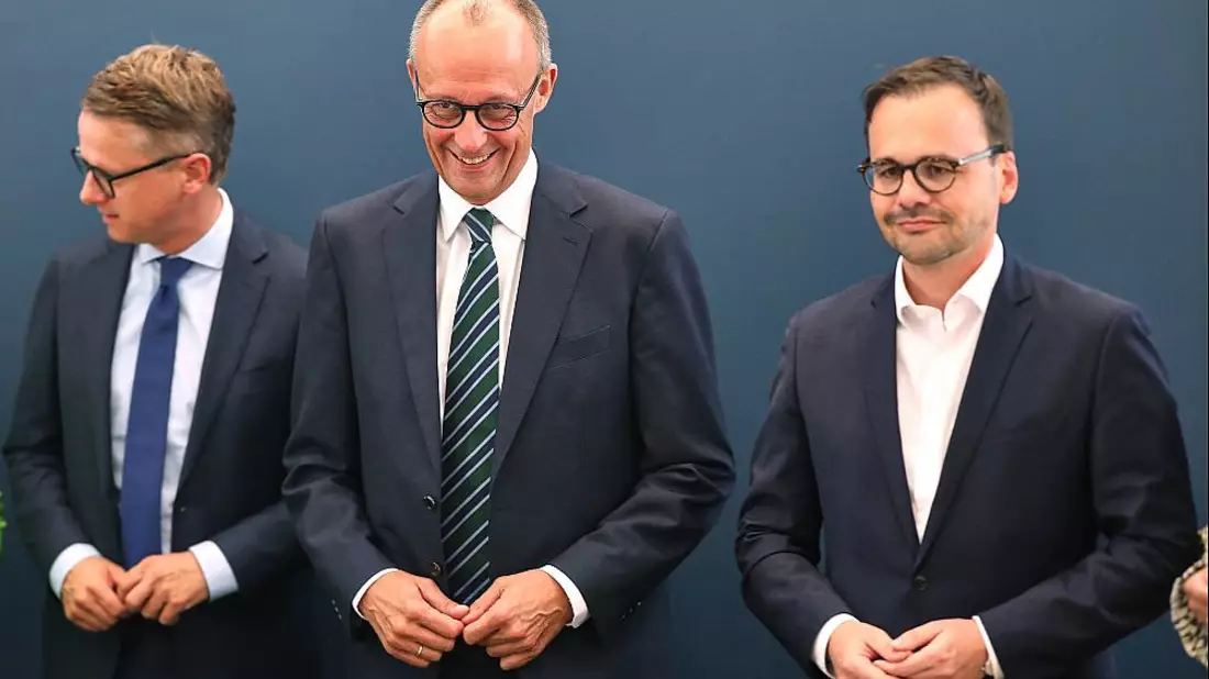 Carsten Linnemann, Friedrich Merz, Jan Redmann am 23.09.2024 - Bild: über dts Nachrichtenagentur
