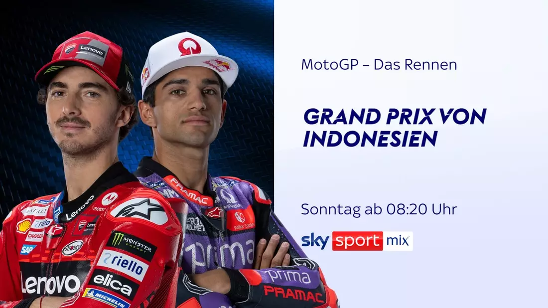 Der MotoGP(TM) Grand Prix von Indonesien am Wochenende live und exklusiv bei Sky Sport - Bild: presseportal.de