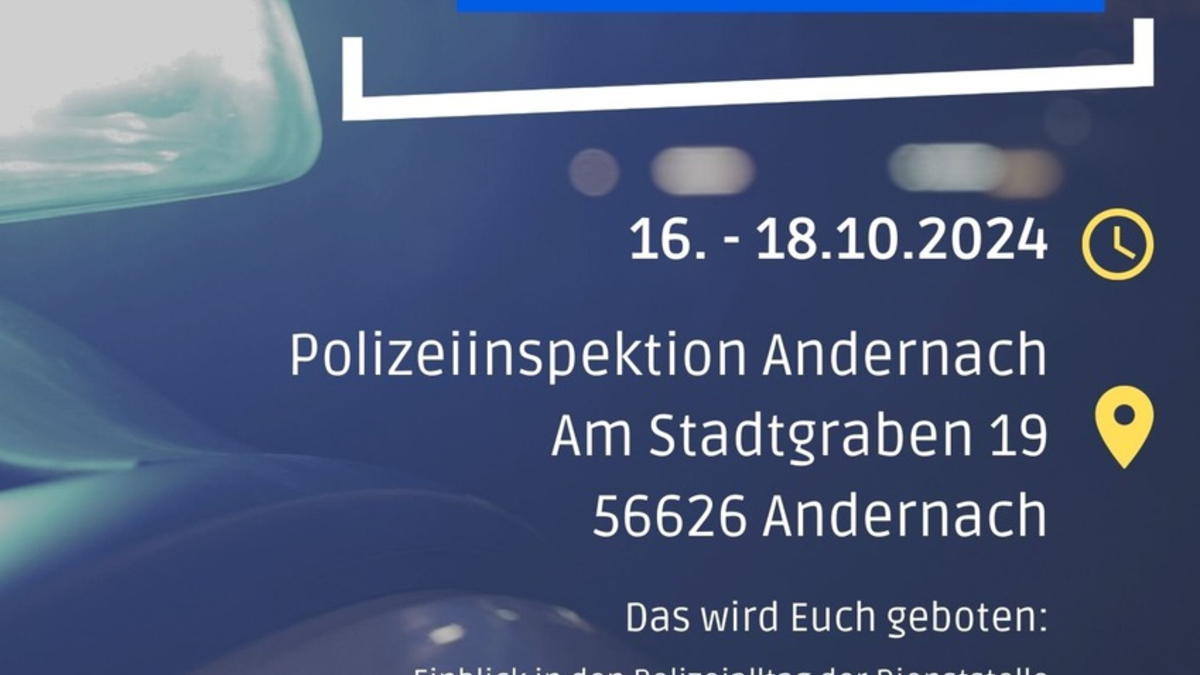 POL-PDKO: Schnupperpraktikum bei der Polizeiinspektion Andernach - Foto: presseportal.de