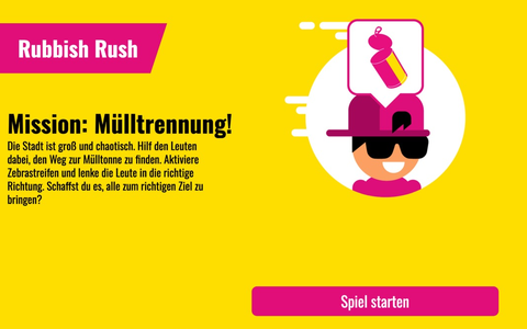 Mission richtige Mülltrennung: Neues Multitasking-Spiel Rubbish Rush ist online - Foto: presseportal.de Mission richtige Mülltrennung: Neues Multitasking-Spiel Rubbish Rush ist online - Foto: presseportal.de