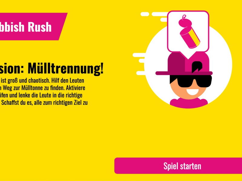Mission richtige Mülltrennung: Neues Multitasking-Spiel Rubbish Rush ist online - Foto: presseportal.de