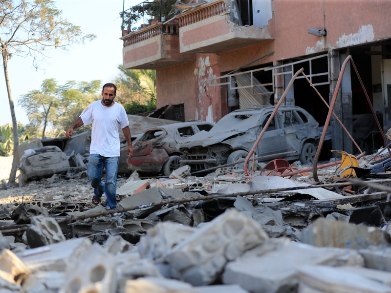 Israels Luftangriffe hinterlassen schwere Schäden im Libanon.  - Foto: Mohammed Zaatari/AP