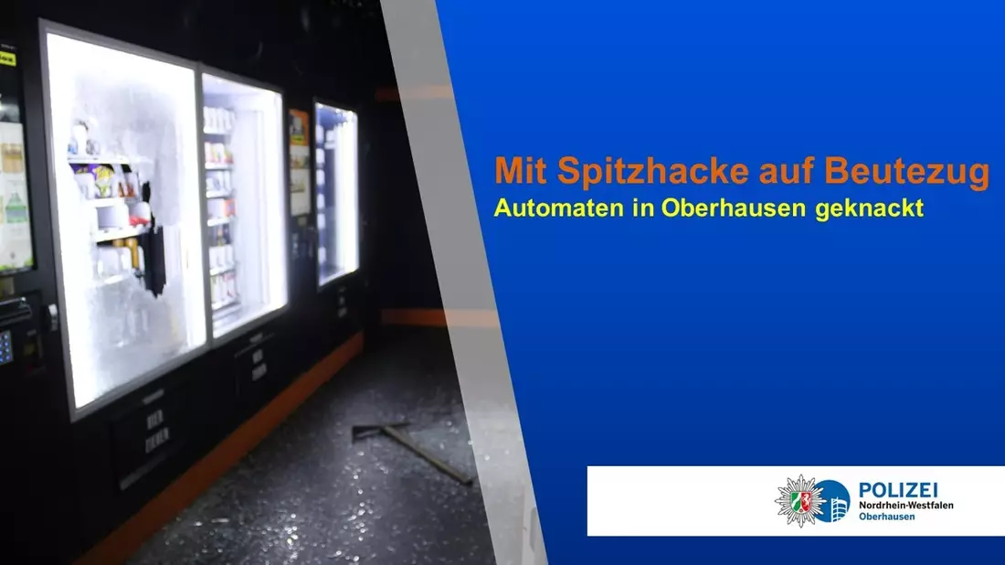 POL-OB: Mit Spitzhacke auf Beutezug: Automaten in Oberhausen geknackt - Bild: presseportal.de