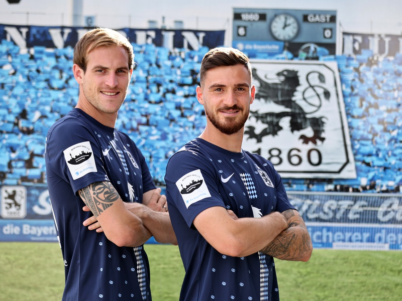 Ärmel hoch für den guten Zweck: die Bayerische wird zeitweise Ärmelsponsor des TSV 1860 München zugunsten der Münchner Tafel e.V. - Foto: presseportal.de