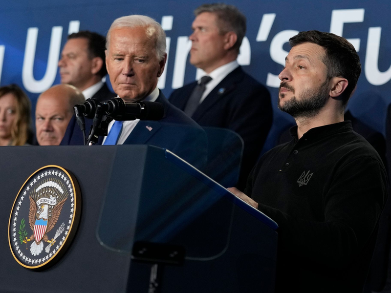 US-Präsident Joe Biden und der Präsident der Ukraine Wolodymyr Selenskyj (Archivbild) - Foto: Susan Walsh/AP/dpa