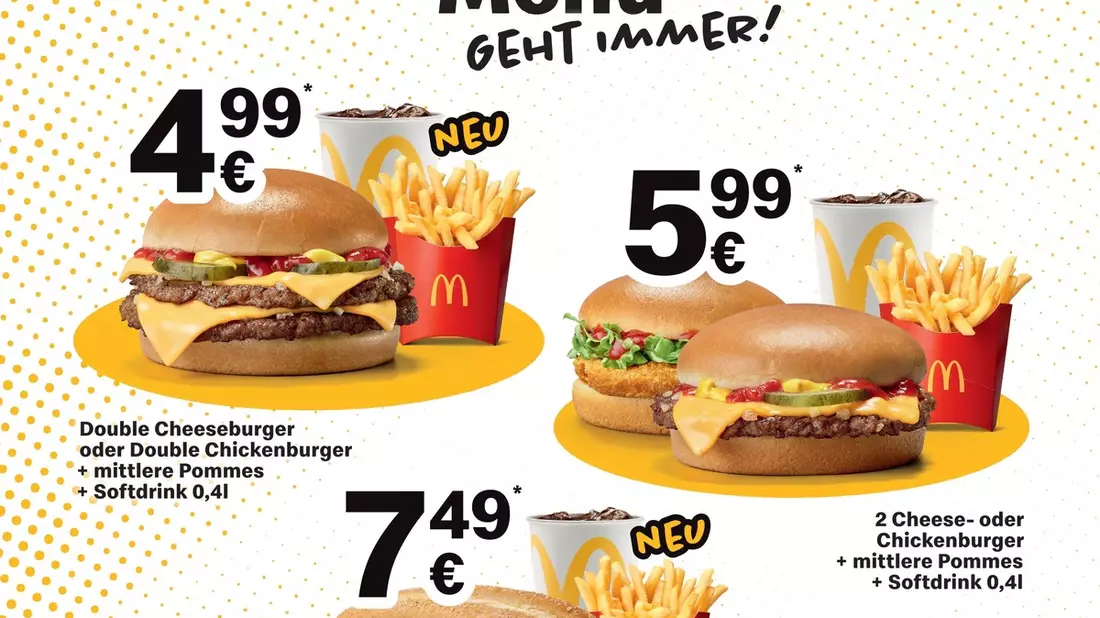 McDonald's Deutschland erweitert McSmart Plattform: Neue Menüoptionen für jeden Geldbeutel - Bild: presseportal.de