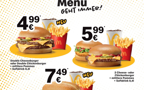 McDonald's Deutschland erweitert McSmart Plattform: Neue Menüoptionen für jeden Geldbeutel - Foto: presseportal.de