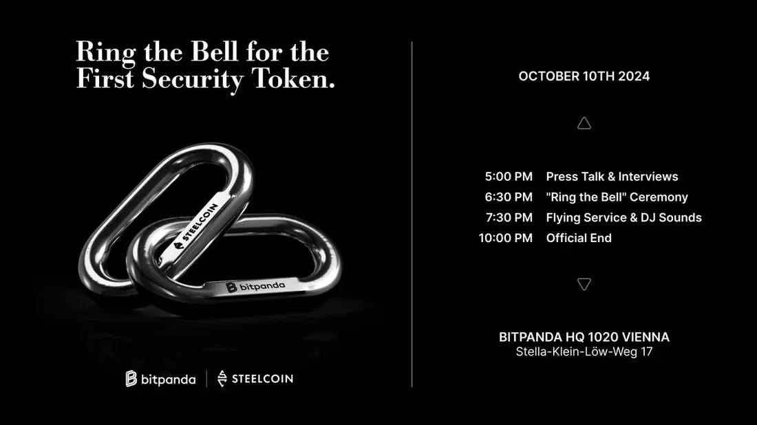 AVISO Pressegespräch & „Ring the Bell“ – Bitpanda x Steelcoin - Bild: presseportal.de