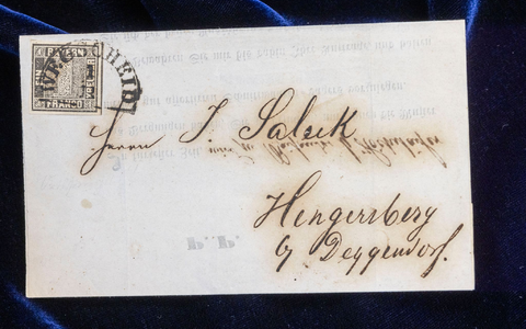 Der «Schwarze Einser» war die erste Briefmarke in Deutschland.  - Foto: Helmut Fricke/dpa