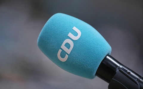 CDU-Logo auf Mikrophon (Archiv) - Foto: über dts Nachrichtenagentur