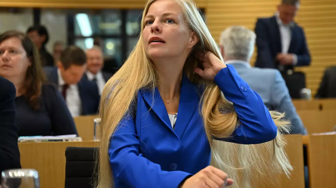 Die Thüringer AfD-Fraktion lässt ihre Abgeordnete Wiebke Muhsal für das Amt der Landtagspräsidentin kandidieren. - Bild: Martin Schutt/dpa