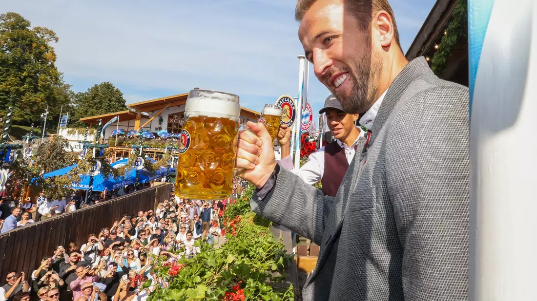 Kane will treffen und jubeln. - Bild: Alexandra Beier/FC Bayern München/dpa