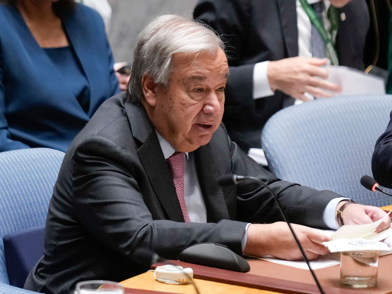 Der russische UN-Botschafter Wassili Nebensja erklärt bei einer Sitzung des Sicherheitsrates der Vereinten Nationen Moskaus Bereitschaft zu einer möglichen Waffenruhe. (Archivbild) - Foto: Seth Wenig/AP