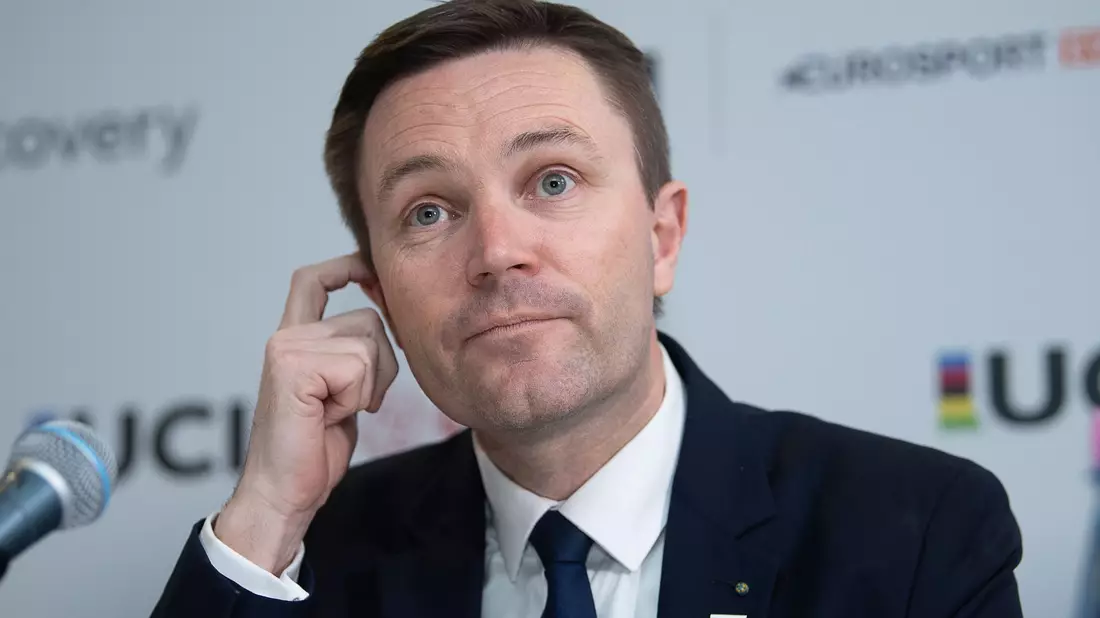 David Lappartient, Präsident des Radsport-Weltverbands UCI, sieht keine Alternative zur WM in Ruanda. - Bild: Sebastian Gollnow/dpa